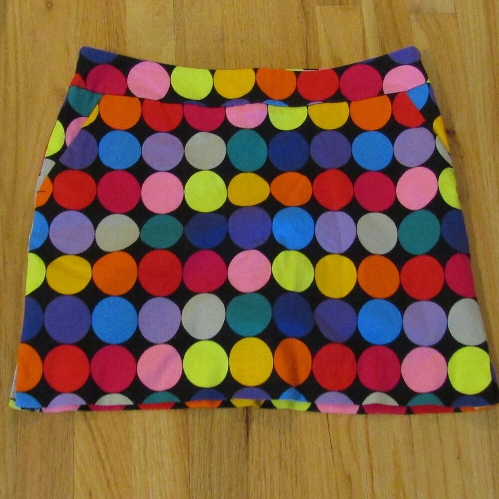 Loudmouth Ladies Size 6 Golf SKORT Skirt Bright Colorful POLKA DOTS